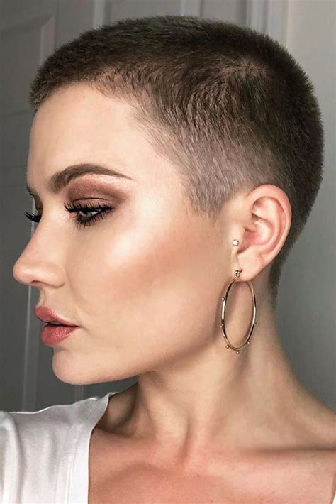 feminine female buzz cut styles|girls getting buzz haircuts.